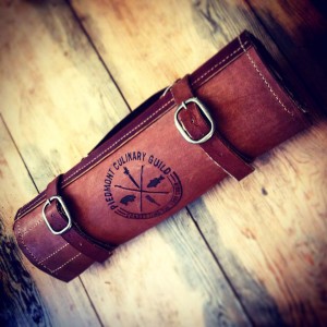 Hand-Tooled Leather Knife Roll crafted by Small Clay Farm's Brad Todd